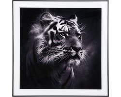 Present Time Wanddecoratie Tiger - Zwart - 2x50x50cm - Modern