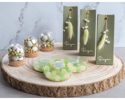 Presentatie - Houtschijf Paulownia Naturel - 3 cm hoog - 25 cm diameter - Decoratief - Landelijk - Dienblad - Woonaccessoires - Droogbloemen - Vaas - Boomstamschijf - Geboorte - Decoratie - Huwelijk - Doopsuiker - Communie - Lentefeest - Bloemen