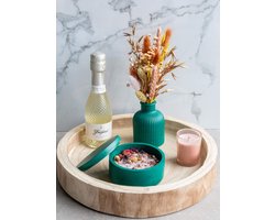 Presentatie - Ronde schotel Paulownia Naturel - 5 cm hoog - 40 cm diameter - Decoratief - Woonaccessoires - Kaarsen - Droogbloemen - Vaas - Geboorte - Decoratie - Huwelijk - Valentijn - Doopsuiker - Communie - Lentefeest - Feest decoratie - Tafel