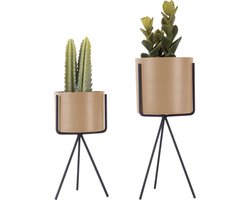 PresentTime Pedestal Bloempotten (set Van 2) - Grijs