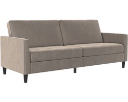 Presley | Slaapbank 3-zits in fluweel taupe