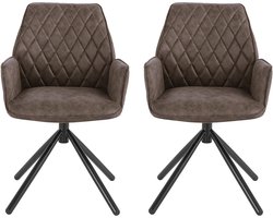 Preston-Stoel - 2 Pack - Donkerbruin