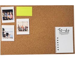 Prikbord kurk 40 x 60 cm | Fotofabriek Kurkplaat | Kurkwand | Zelfklevend | Bruin