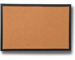 Prikbord kurk - Zwart houten lijst - 60 x 80 cm