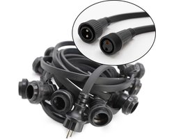 Prikkabel - Koppelbaar - 10 Meter - 10 Fittingen - Incl. Led lampen