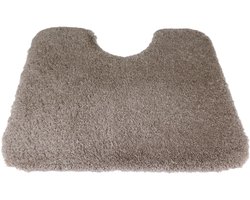 PRIMA - Dolce - WC mat - 50x60cm - beige - taupe - antislip - met uitsparing 21cm