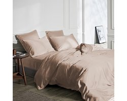 Primaviera Deluxe dekbedovertrek 100% Bamboo Taupe 200 x 200/220 cm