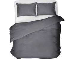 Primaviera Deluxe Egyptisch Katoen Dekbedovertrek - Tweepersoons - 200X200/260 + 2 x kussenslopen 60x70 - Antraciet