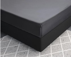 Primaviera Deluxe Satijnen - Hoeslaken - 160 x 200 - Antraciet