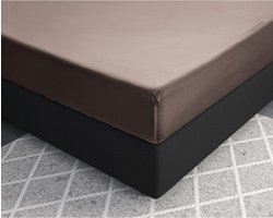 Primaviera Deluxe Satijnen - Hoeslaken - 160 x 200 - Taupe