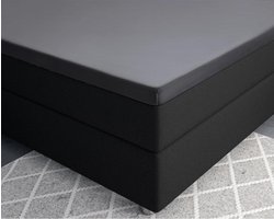Primaviera Deluxe Satijnen - Topper Hoeslaken - 180 x 220 - Antraciet