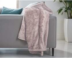 Primaviera Deluxe Teddy plaid Poeder Roze 150 x 200 cm