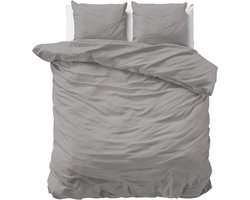 Primaviera Deluxe Uni Satijn - Dekbedovertrekset - Tweepersoons - 200x200/220 + 2 kussenslopen 60x70 - Grijs