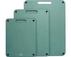 Primecook EcoSlice Classico - snijplanken - set van 3 (in 3 maten) - houtvezel composiet - duurzaam en veilig - slijtvast - antibacterieel