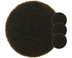 PrimeMatik - Zelfklevende meubelvilt Rond 34 mm Bruin 4 stuks