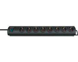 Primera-Line 8-voudig zwart 2 m H05VV-F 3G1,5