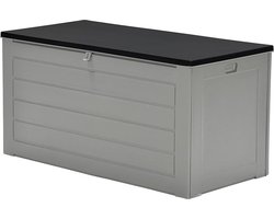 Primo kussenbox - kunststof - 680L - 146x71 cm - donkergrijs - zwart