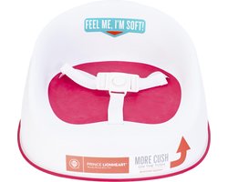Prince Lionheart Stoelverhoger Squish Seat | 18m - 5jr (60lbs) | Lichtgewicht | 3-Puntsgordel | Stevig onderstel | Springveilige zitting | Slipvast - Fuchsia