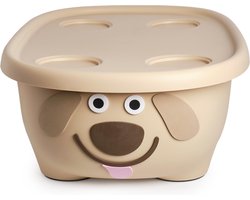 Prince Lionheart Tubimal® Met Hangmat | Baby & Peuter Badje | Opbergruimte Met Deksel | Stapelbaar | Herbruikbaar - Crème Hond