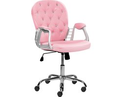 PRINCESS - Bureaustoel - Roze/Kristal - Kunstleer