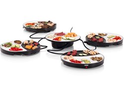 Princess Dinner4All 103080 - Gourmetstel - Grill & Bakplaat - Extra lang 2 meter snoer - 4 personen - Vaatwasserbestendig - PFAS-vrij - Uitbreidingsset beschikbaar