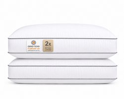 Princess Line Boxkussen - Comfortabel katoenen tijk Box Hoofdkussen - Anti-nekpijn - Aanpasbaar met Ritssluiting - 50 x 60 x 10 cm - Set van 2-Stuks-