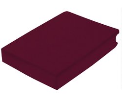 Princess Line Luxe Flanel Hoeslaken 2-Persoons - Lits-jumeaux - 200x220 cm - Extra Zacht & Warm - 100% Katoen - Bordeaux Rood- Strijkvrij - Rondom Elastiek - Hoekhoogte 40 cm - Geschikt voor Waterbed &Boxspring