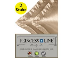 Princess Line Satijnen Beauty Silk Kussensloop - Zijden Zacht Beddengoed- Goed Voor De Haar En Huid-Taupe-Set van 2 Stuks-60 x 70 CM