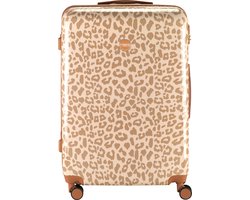 Princess Traveller Leopard - Reiskoffer - Crème/Taupe - L - 76cm