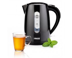 Princess Waterkoker 236017 - 1.7 Liter - 360° draaibaar - 2200W - Waterniveau indicator - Kalkfilter - Zwart