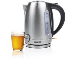 Princess Waterkoker 236018 – 1.7 Liter – 360° draaibaar - 2200W– RVS