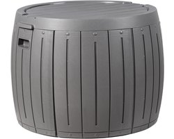 PRINOS - Kussenbox - Grijs - ⌀ 56 cm - Synthetisch materiaal