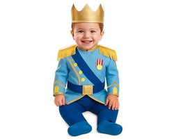Prinsenkostuum voor baby's - Schattige carnavalskleding in blauw en goud - 6-12 maanden