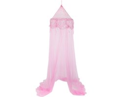 Prinsessen Klamboe kinderkamer - Klamboe Baby kamer - Klamboe 1 persoons - Voor boven bed - Roze - 60 x 60 x 250 Cm