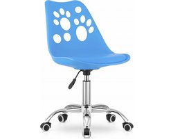 PRINT - Bureaustoel kind - in hoogte verstelbaar - blauw