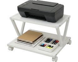 Printerstandaard - wit - 44x28x28 cm - voor bureau