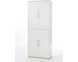 Prisme kantoorbenodigdheden 4 deuren wit.