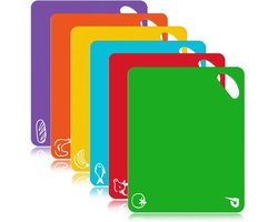 Prival Snijplank Kunststof - Snijplankenset - Snijplanken - Cutting Board - Flexibel - 6 Stuks