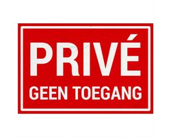 Privé geen toegang bord | Sign Again materiaal | 18 x 12 cm