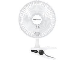 Pro Breeze Professionele 15cm Mini Ventilator met Klem voor Thuis, Bed, Kantoor en Bureau - Kleine Elektrische Tafelventilator Functioneert Uitermate Geruisloos - 2 Snelheden - Fan