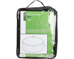Pro Garden Afdekhoes voor ronde Tuintafel - Zware kwaliteit - Waterdicht - Rond diameter 160cm-Zwart