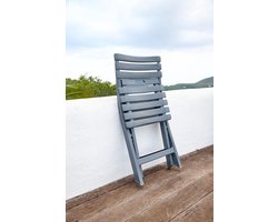 Pro Garden Balkonstoelset - 1 stuk - Inklapbaar - Antraciet