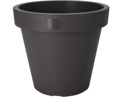 Pro Garden Bloempot - antraciet - rond - D50 cm - kunststof - plantenpot - tuin buiten
