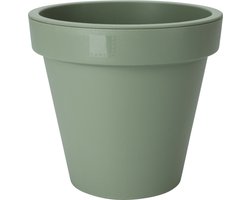 Pro Garden Bloempot - groen - rond - D30 cm - kunststof - plantenpot - tuin buiten