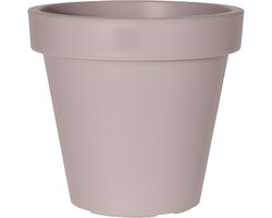 Pro Garden Bloempot - taupe - rond - D50 cm - kunststof - plantenpot - tuin buiten