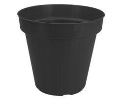 Pro Garden Bloempot - zwart - rond - D35 cm - kunststof - plantenpot - tuin buiten