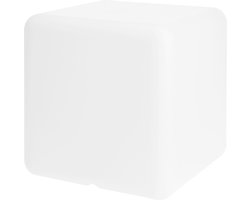 Pro Garden Buitenspot Led Kubus 35 Cm Polyetheen Wit