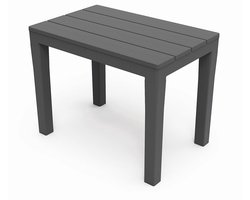 Pro garden camping tafeltje - antraciet - kunststof - 60 x 39 x 45 cm - buitentafeltje