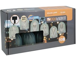 Pro Garden Feestverlichting lichtsnoer - blauw - 10 LED - warm wit - 270 cm - tuin feestlampjes