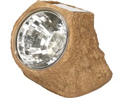 Pro Garden Grondspot - solar - tuinverlichting - steen - 12 cm - LED verlichting